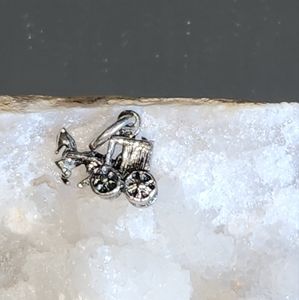 Women's 925 Horse & Carriage Charm for a Bracelet or a Necklace.